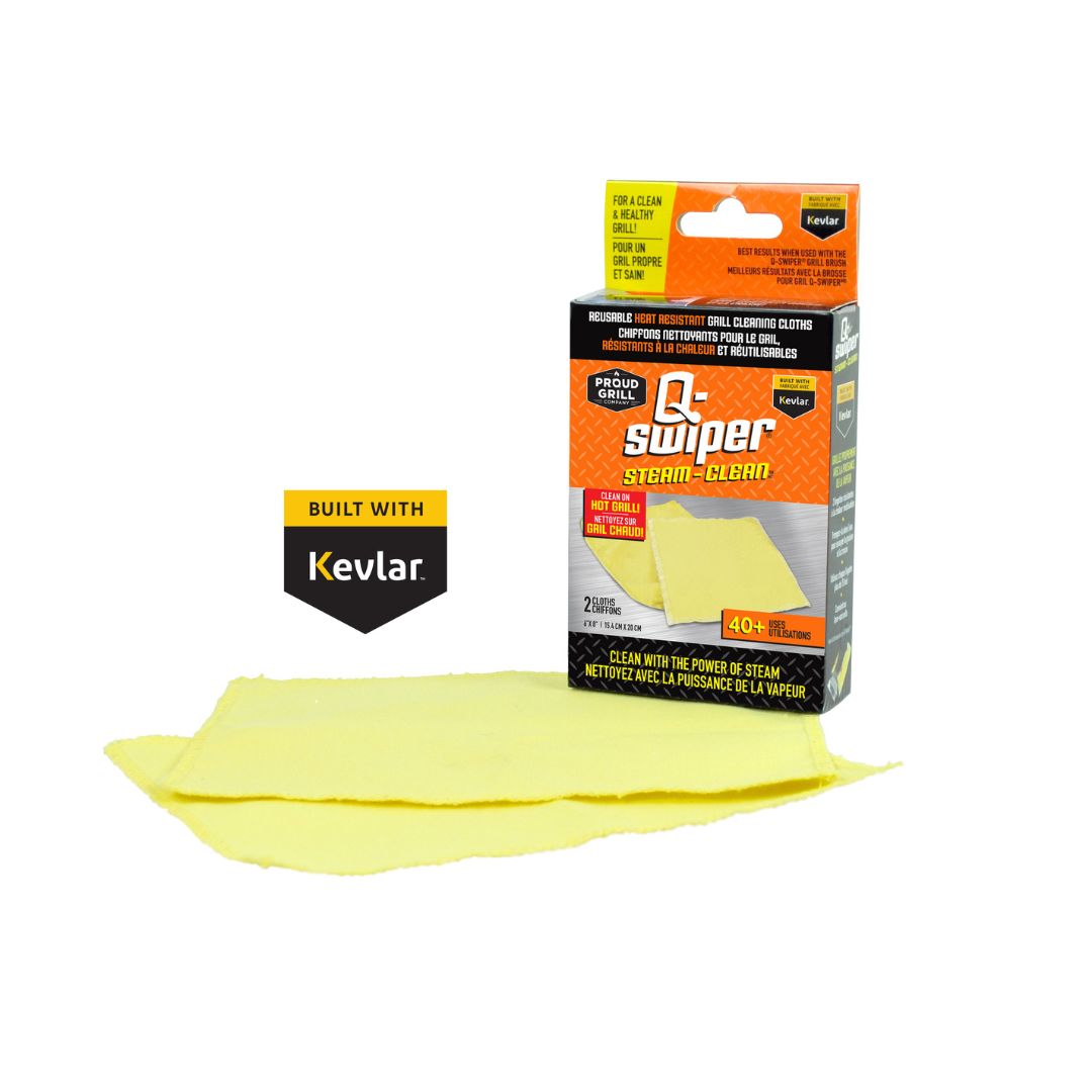 Q-Swiper Steam-Clean Grill Cleaning Cloths – 2 Pack