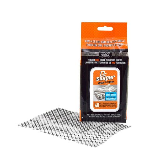 Q-Swiper Easy-Clean Moist Grill Cleaning Wipes – 40 ct