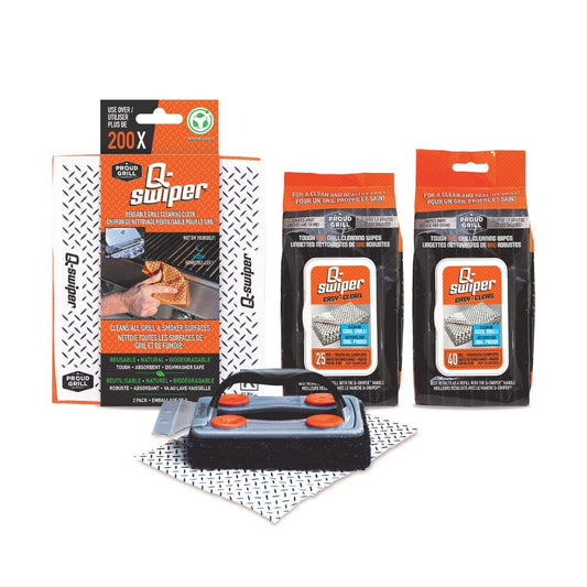 Q-Swiper Easy Clean Grill Cleaner Gift Bundle Set