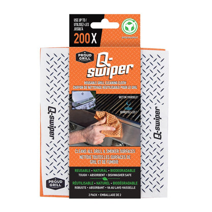 Q-Swiper Reusable Exterior  Grill Cleaning Cloth – 2 Pack