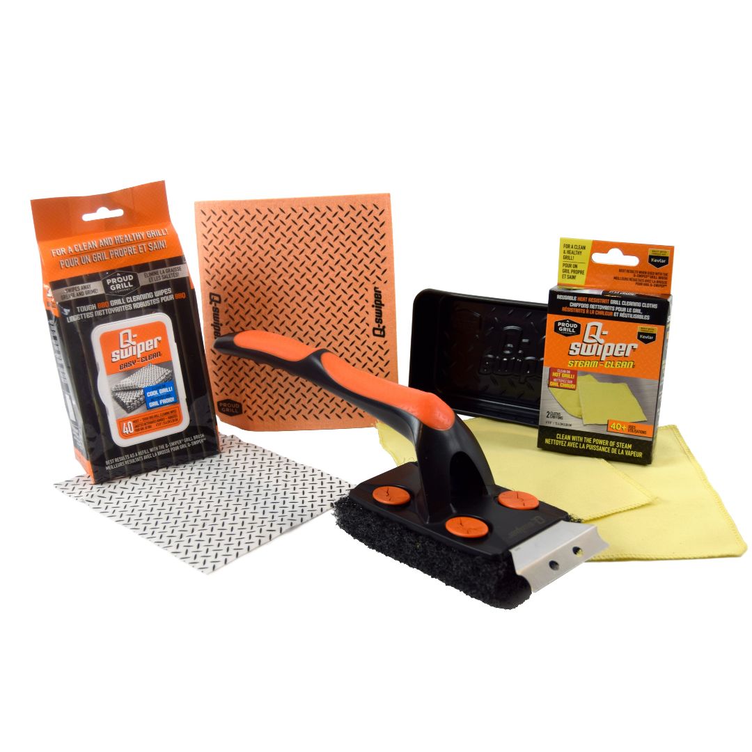 Q-Swiper XL Complete Grill Cleaner Bundle Kit